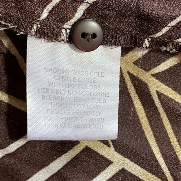 Brown Sheer Flare Blouse - Picture 7 of 7